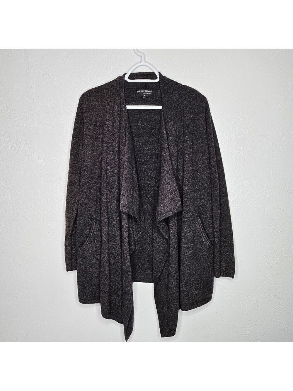 Barefoot Dreams Cozychic Lite Island Wrap Heather Black Women's Size L/XL